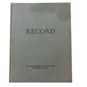 U.S. Government Printing Office Property No. 50178 Unused Record Book *Read*